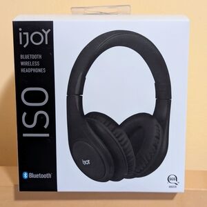 iJOY Black Bluetooth Wireless headphones ISO Over The Ear Brand New & Sealed